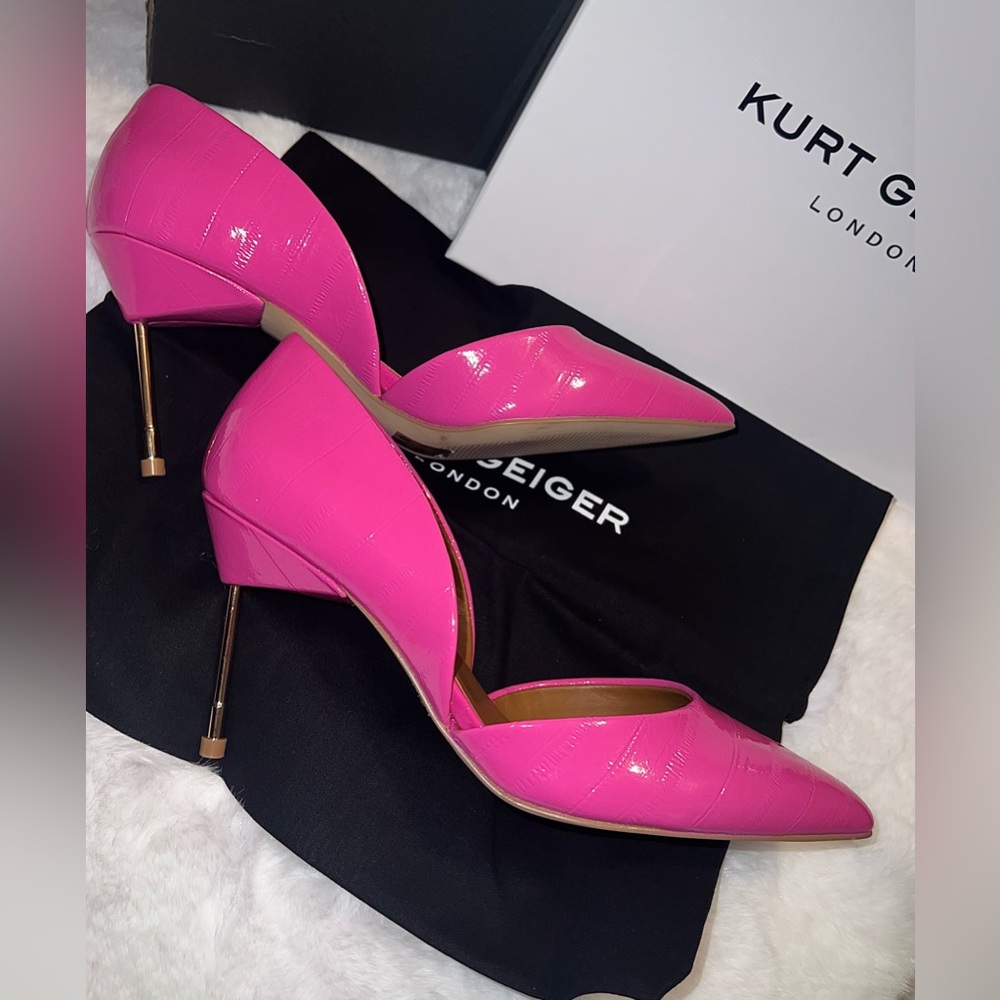 Kurt Geiger London Bond 90 bright pink heels